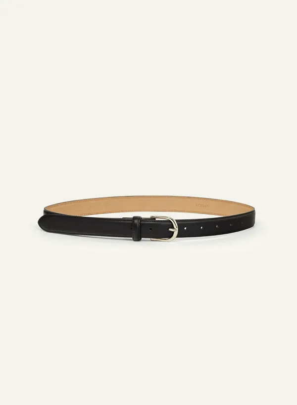 Basic Leather Belt Black