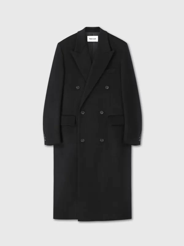 (2026/09/16 12:00 Open) (W) WOOL AND CASHMERE DOUBLE-BREASTED COAT_ BLACK