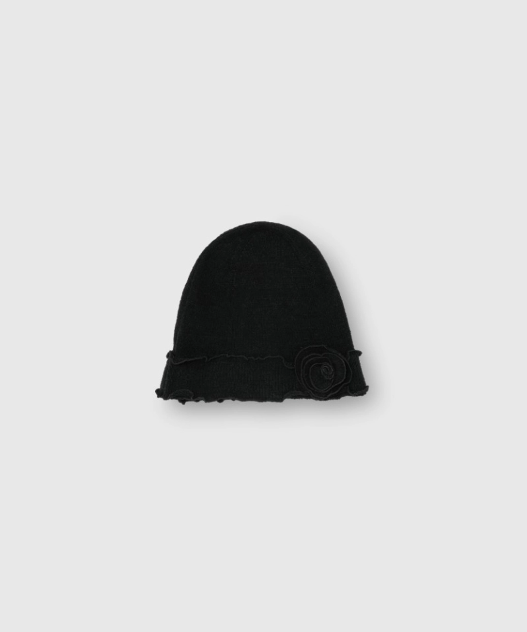 니히 Rosette knit beanie (Black) 상품 이미지 1