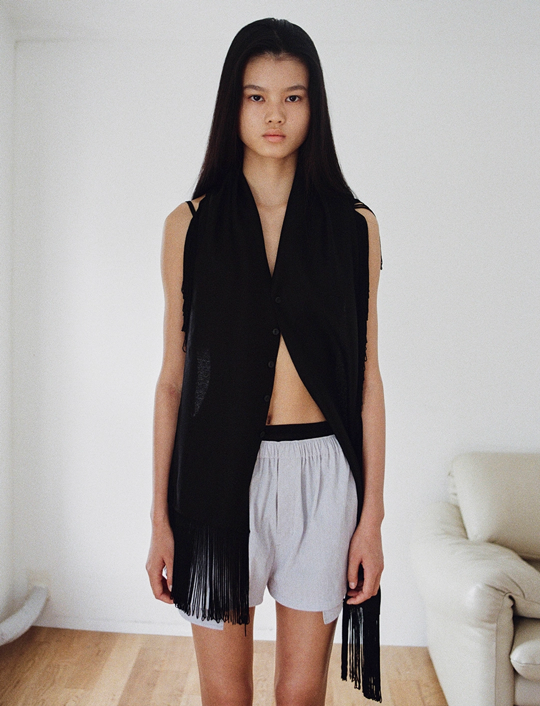 토콜 tassel top - black 상품 이미지 2
