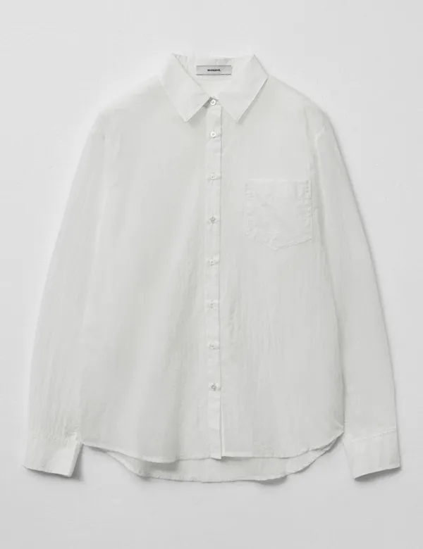 글로우 시스루 셔츠 화이트 MDSH014WHITE