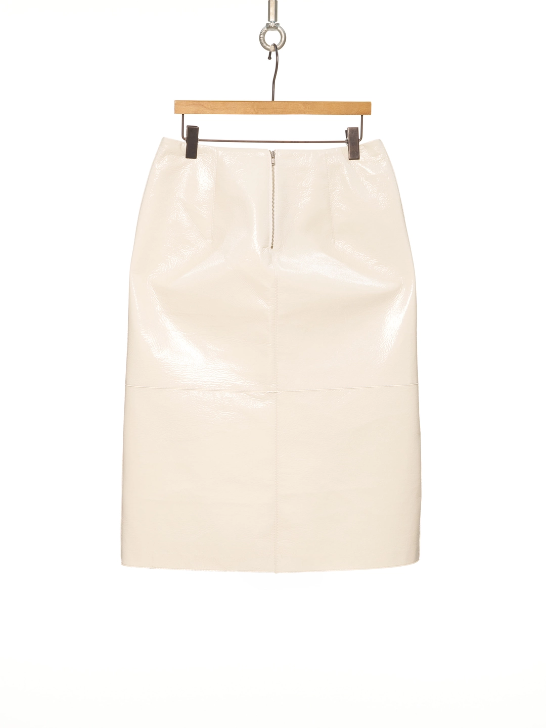 푸쉬버튼 FW26 IVORY GLOSSY SKIRT 상품 이미지 1