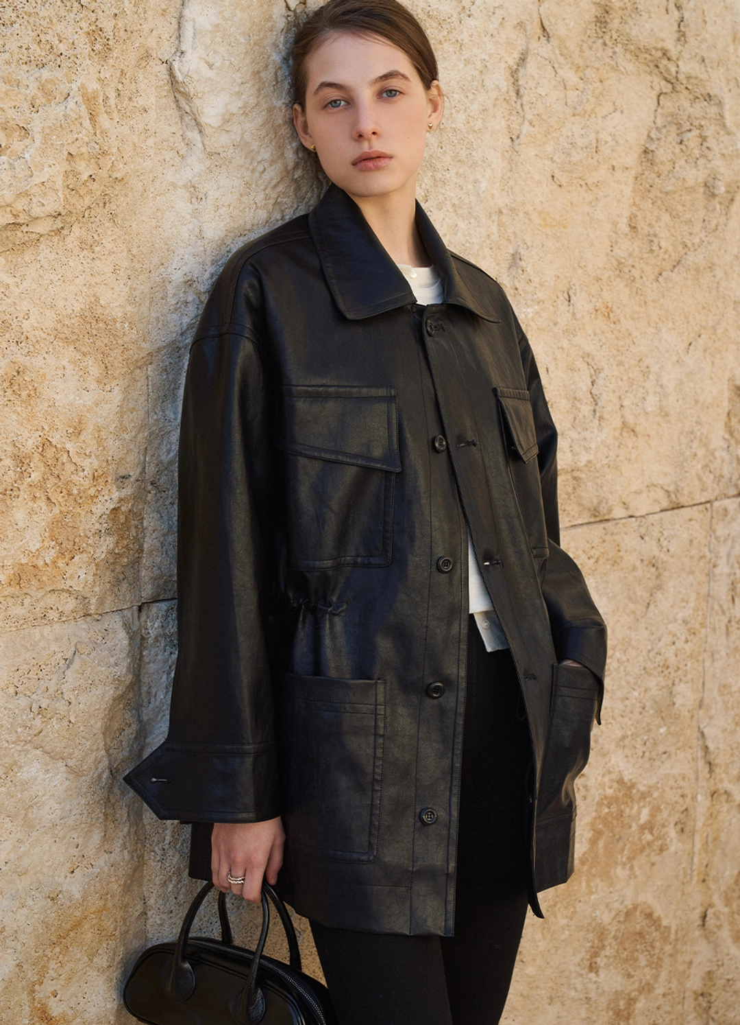 안젤로비안코 Calm Leather Single Jacket 상품 이미지 2