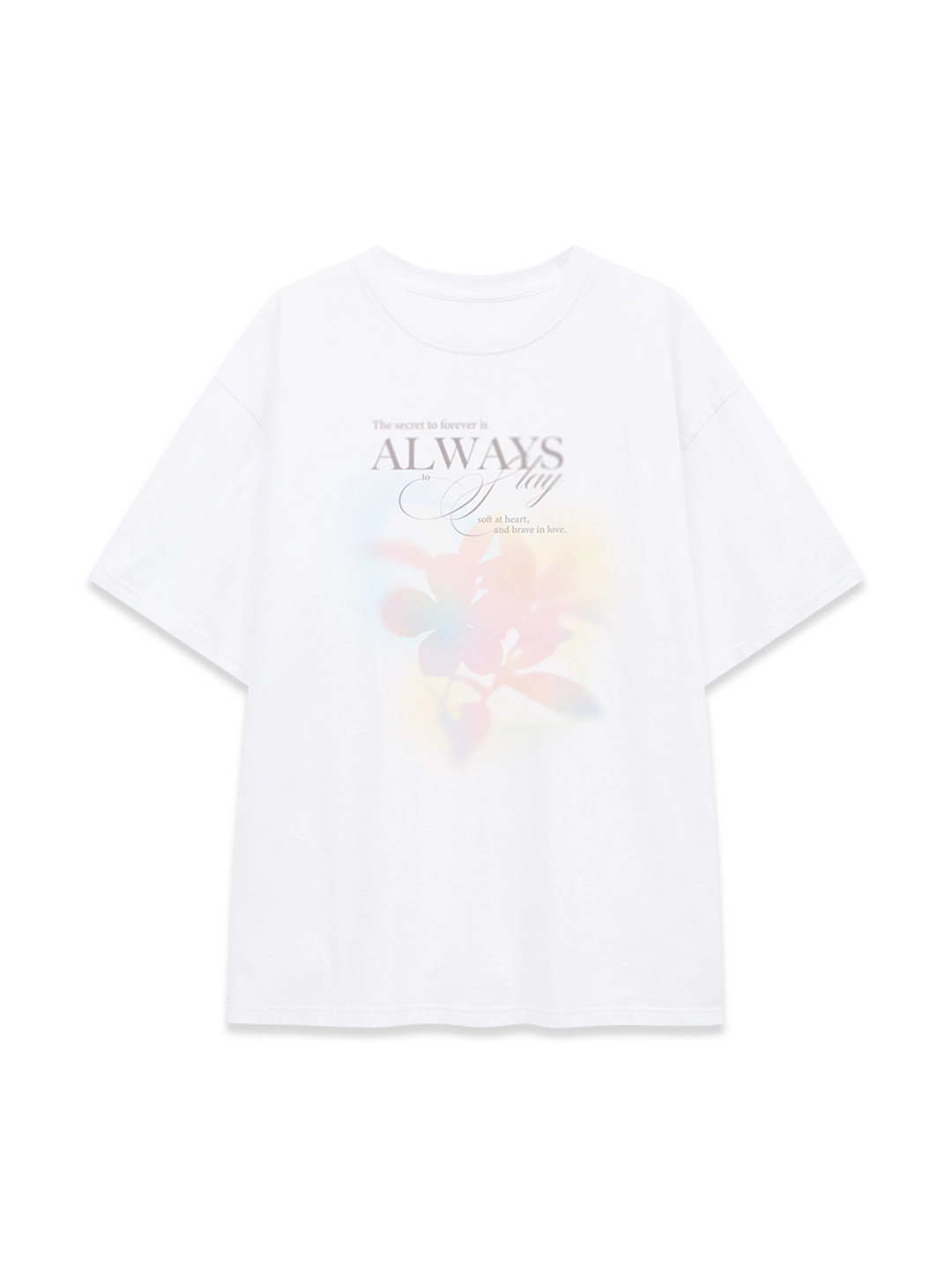 마가린핑거스 BLURRY FLOWER T-SHIRT (WHITE) 상품 이미지 1