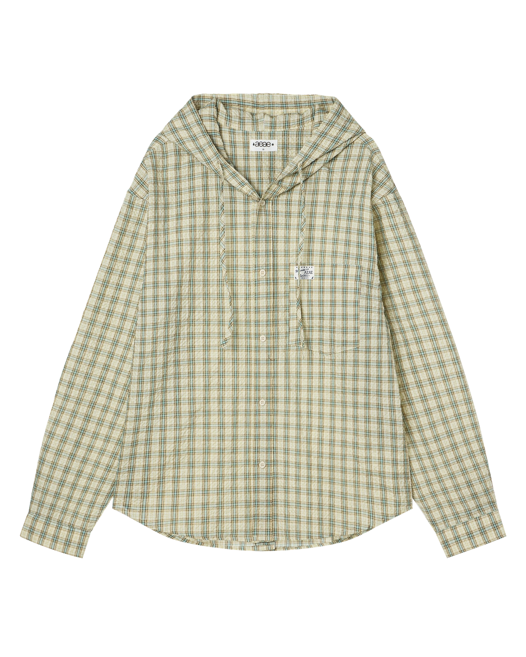 에이이에이이 CHECK HOOD SHIRTS [LIME] 상품 이미지 2