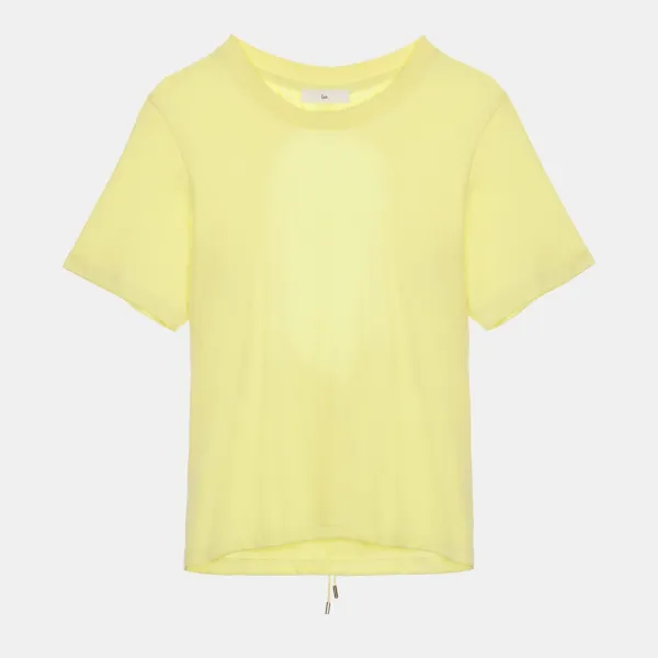 [스프링세일] cut-out shirring T (lemon)
