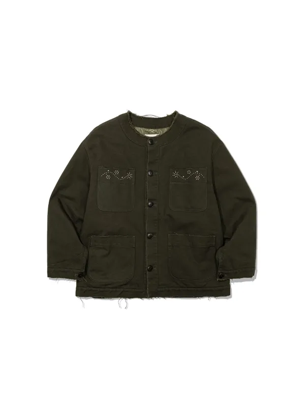 Stud Quilted Tweed Jacket 2Color_F253JK04