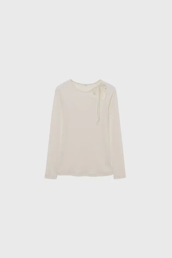 String t-shirt (ivory / black / white)