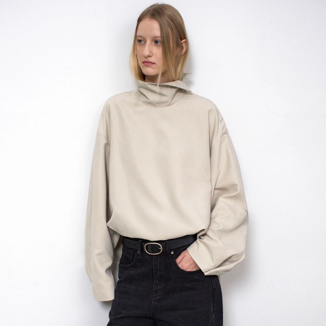 아뜰리에 나인 (BL-4378)HIGH NECK LOOSE TOP BLOUSE 상품 이미지 1