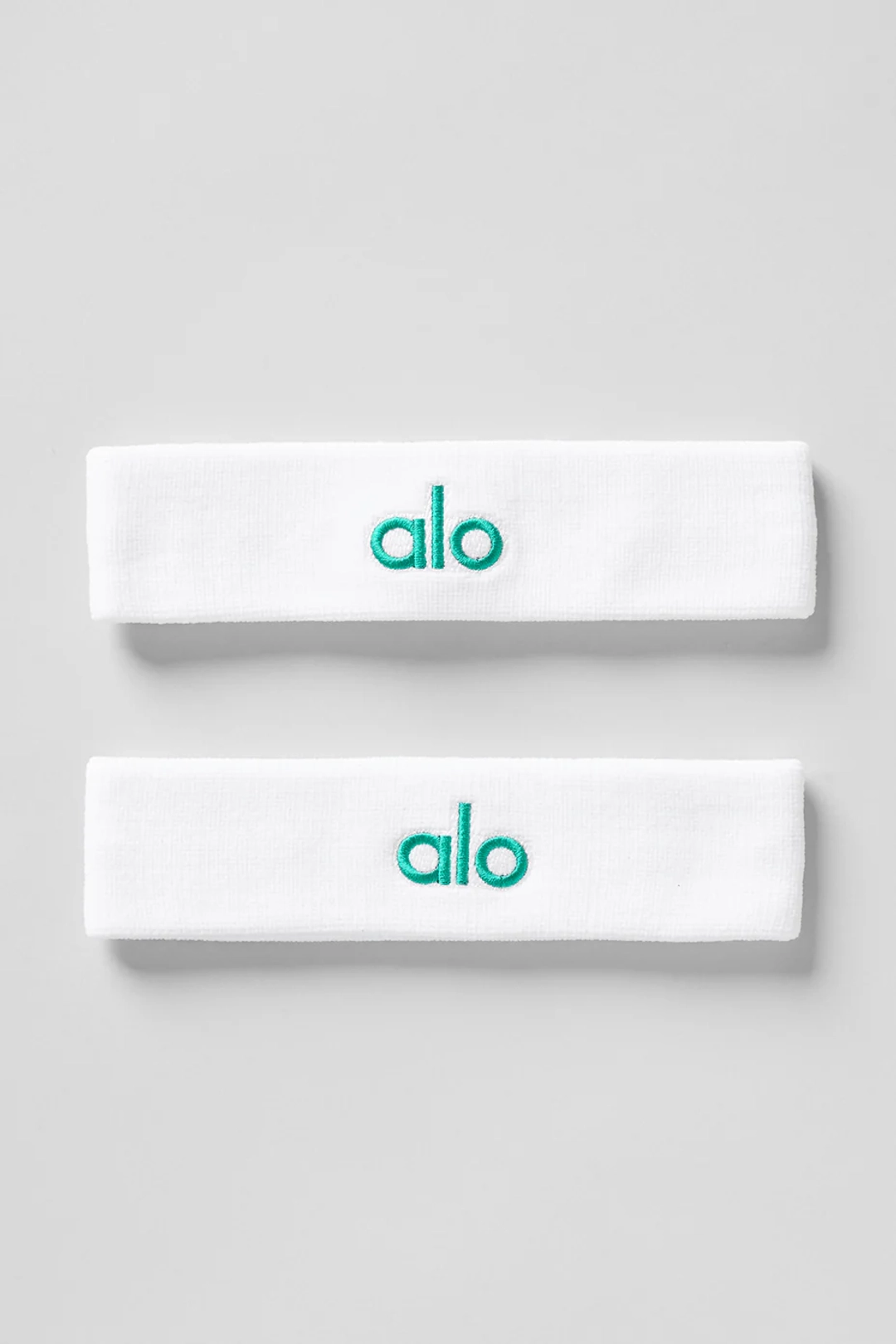 알로요가 Glow Sweatband (2-Pack) - White/Spruce Green 상품 이미지 1