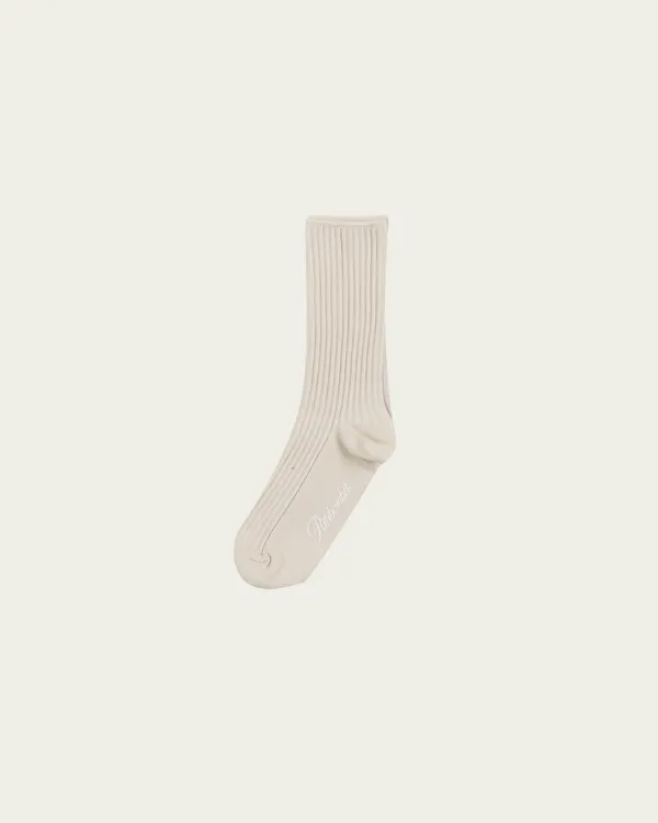 Basic Ribbed Socks - Ivory