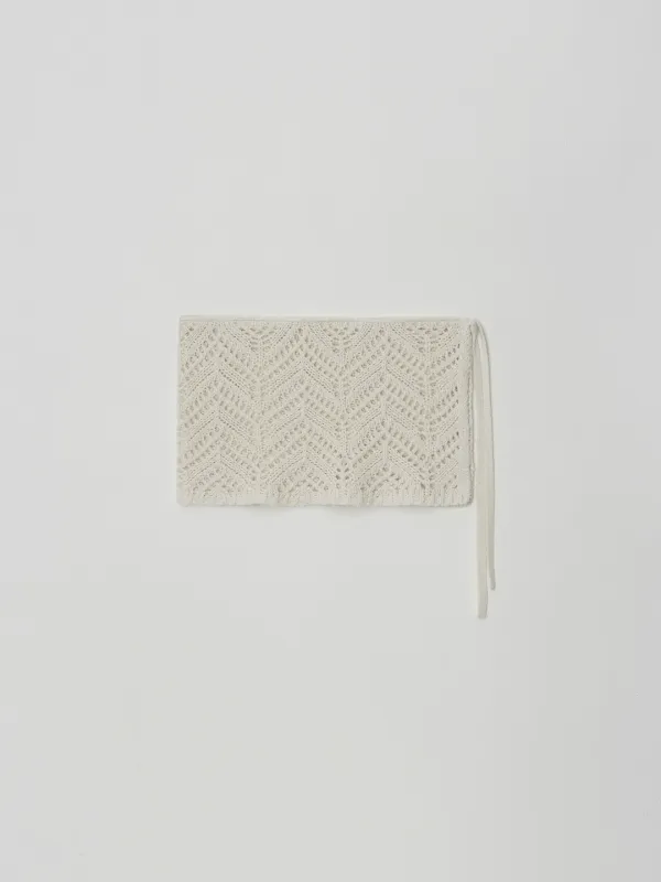 layered knit belt (ivory)