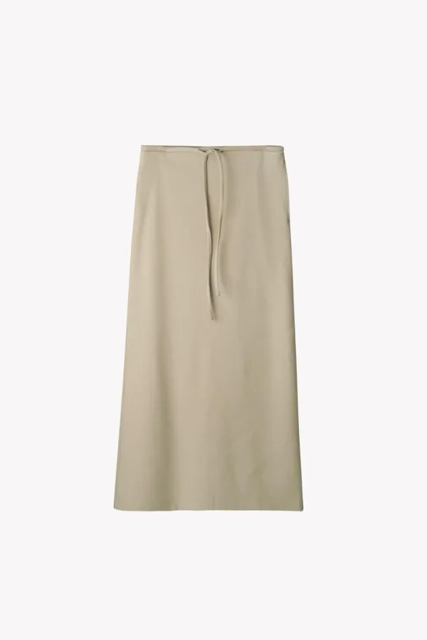 Lice String Long Skirt (Ash Beige)