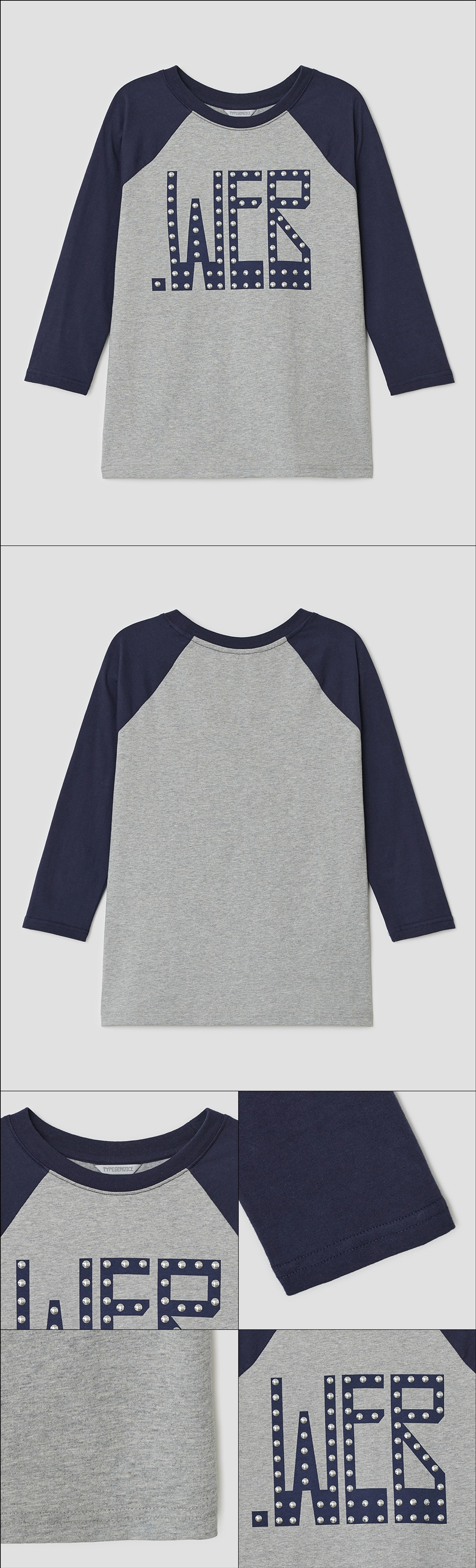 타입서비스 [10/20 예약발송] Web Hotfix Raglan Top [Navy] 상품 이미지 2