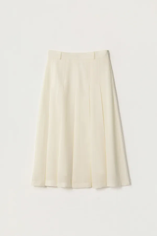 BLAIR PLEATS LONG SKIRT_CREAM