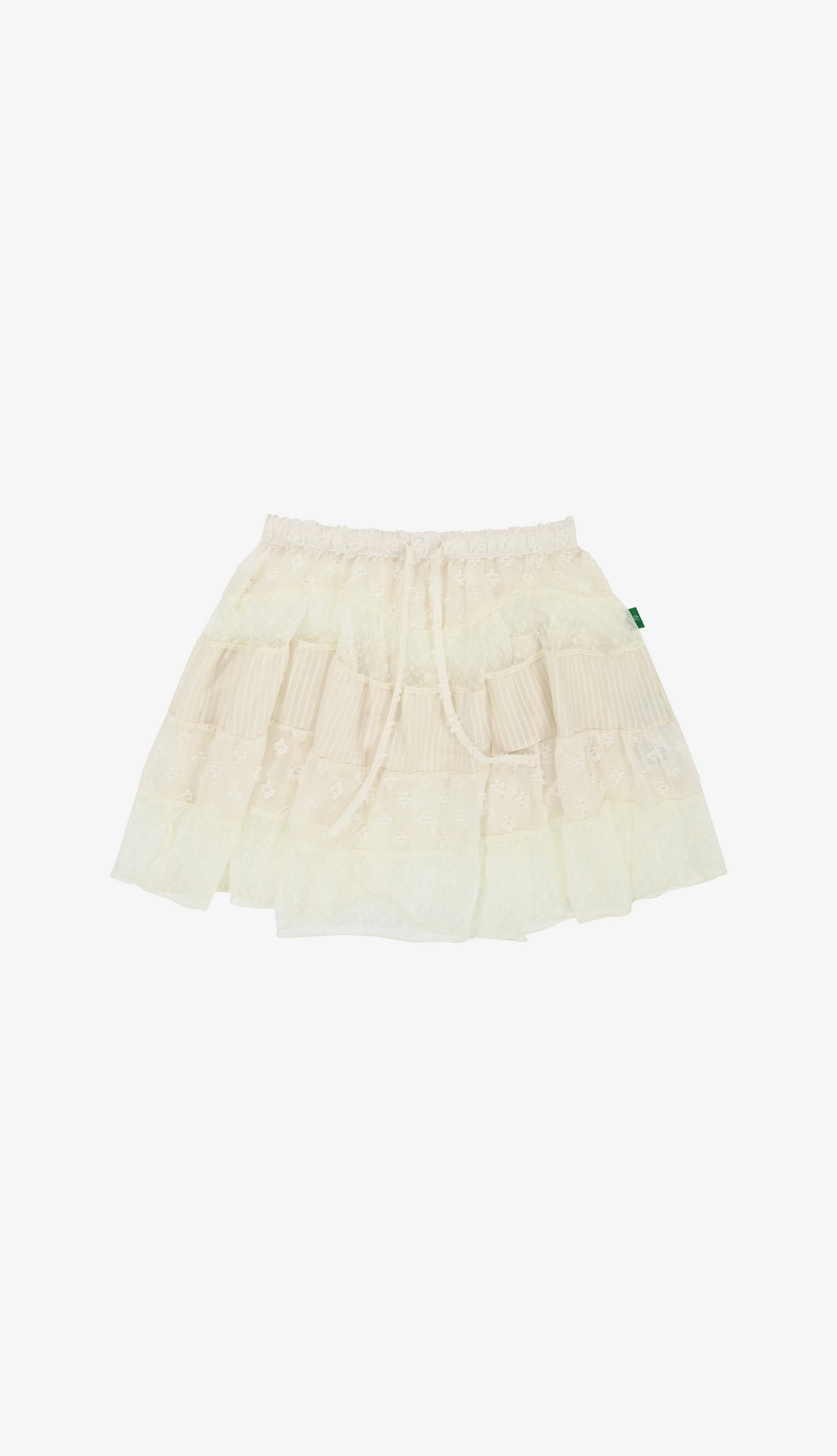 노컨텐츠 244. Mixed Pattern Mini Skirt _ Ivory 상품 이미지 3