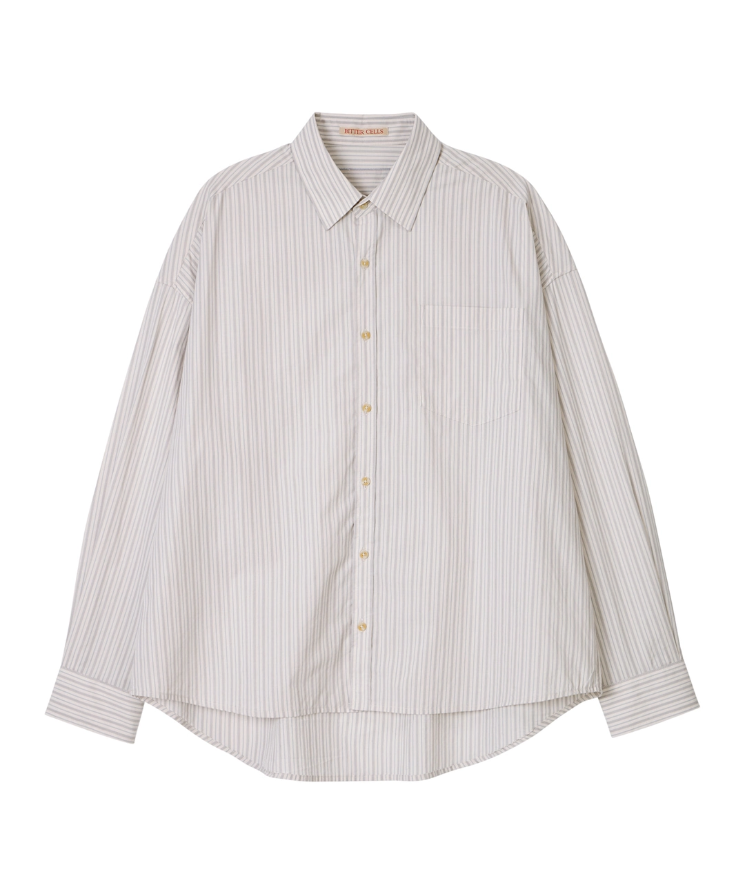 비터셀즈 Oversized Fave Stripe Shirt-Ivory 상품 이미지 1