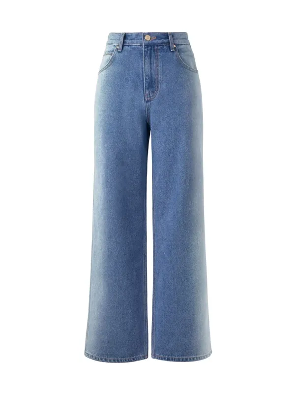 Gradation Denim Pants Soda Ade