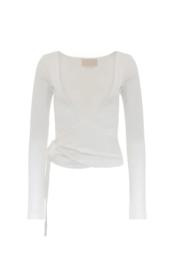 WRAP CARDIGAN WHITE