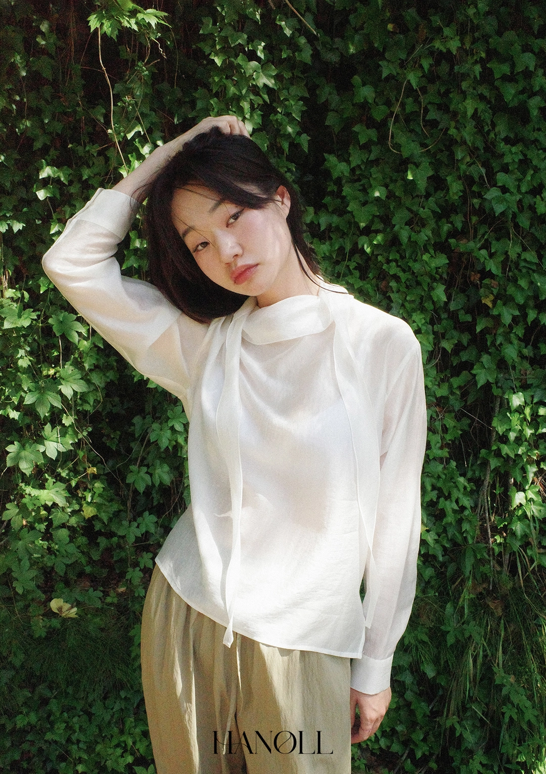 한올 Tie Blouse (Ivory) 상품 이미지 2