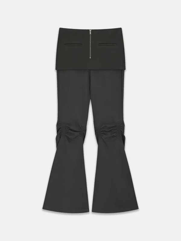 EXPOSURE ZIP SWEAT SKIRT PANTS CHARCOAL