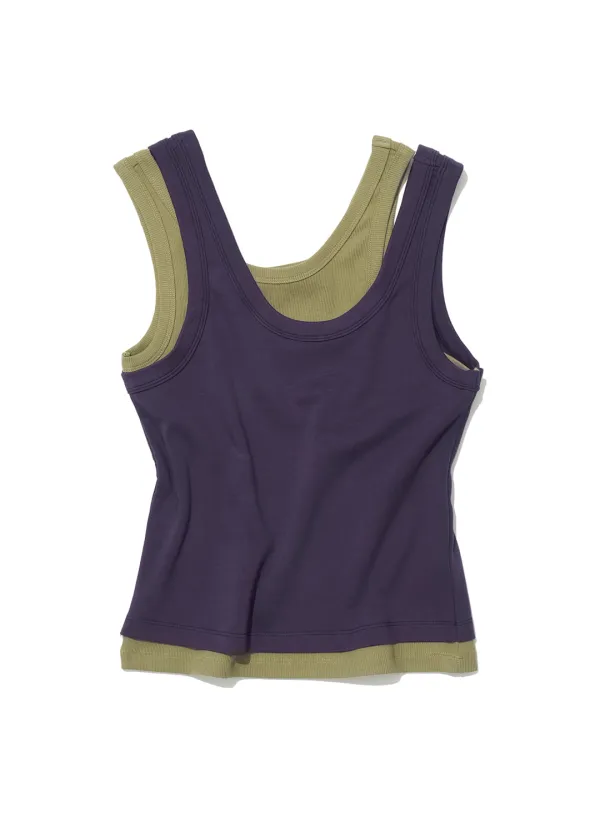 [WOMEN] OVERLAY SLEEVELESS_PURPLE
