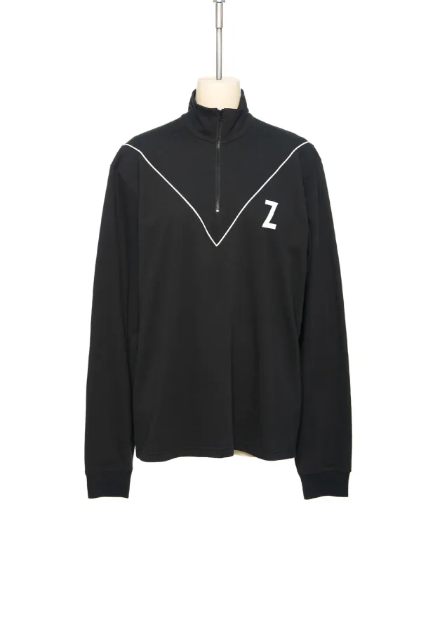 FW25 ZERO BLACK HALF ZIP SWEATSHIRT