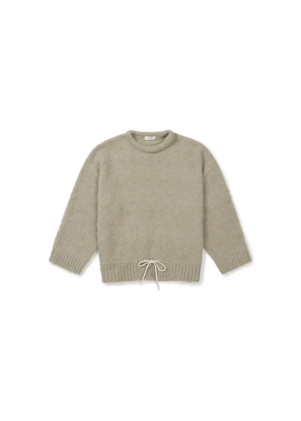 STRING DETAIL KNIT TOP (BEIGE)