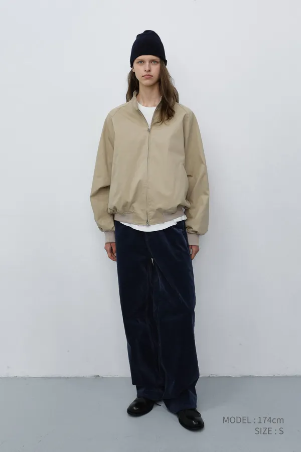 UNISEX VOLUME HARRINGTON JACKET BEIGE_UDJU6C110I2