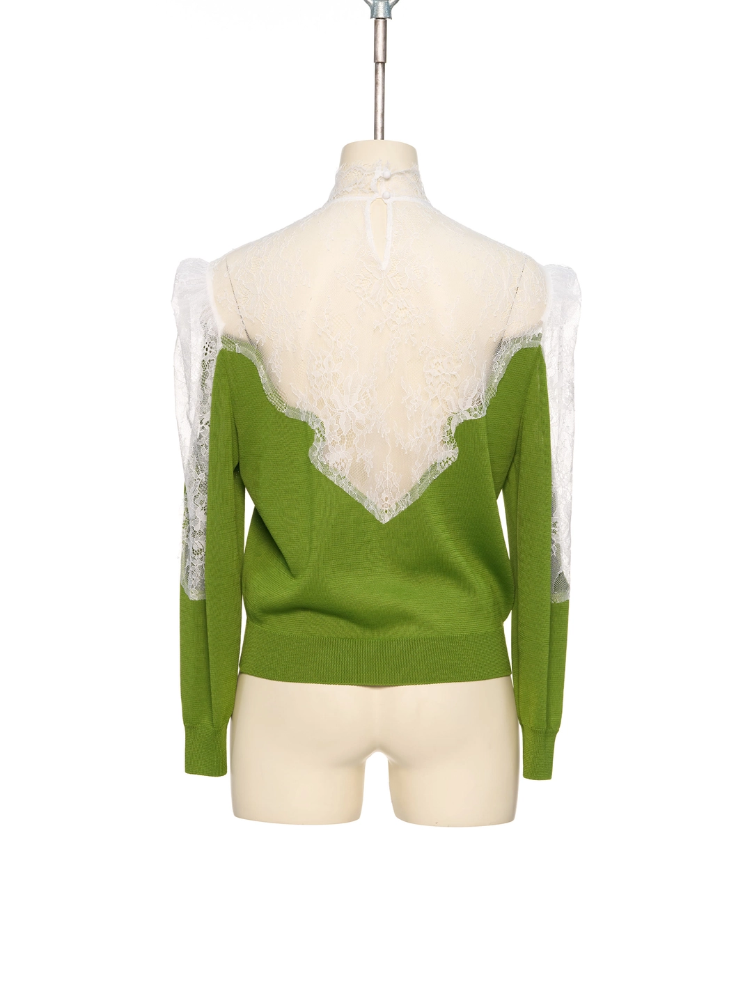 푸쉬버튼 SS26 GREEN LACE PANEL KNIT 상품 이미지 3