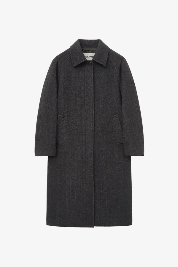 빈티지 클래식 발마칸 코트 HERRINGBONE
