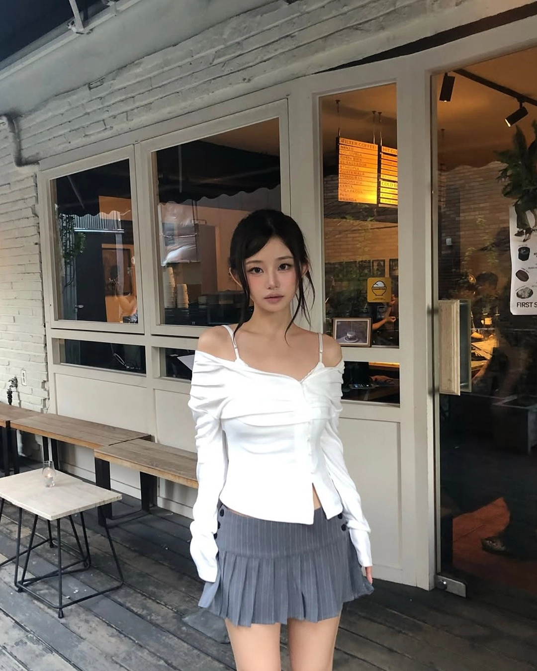 낫유어로즈 @wxxoomiaRin cardigan set (White) 상품 이미지 1