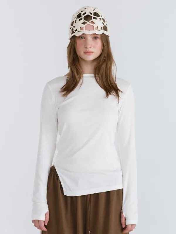 BACKLESS STRAP T-SHIRT / IVORY