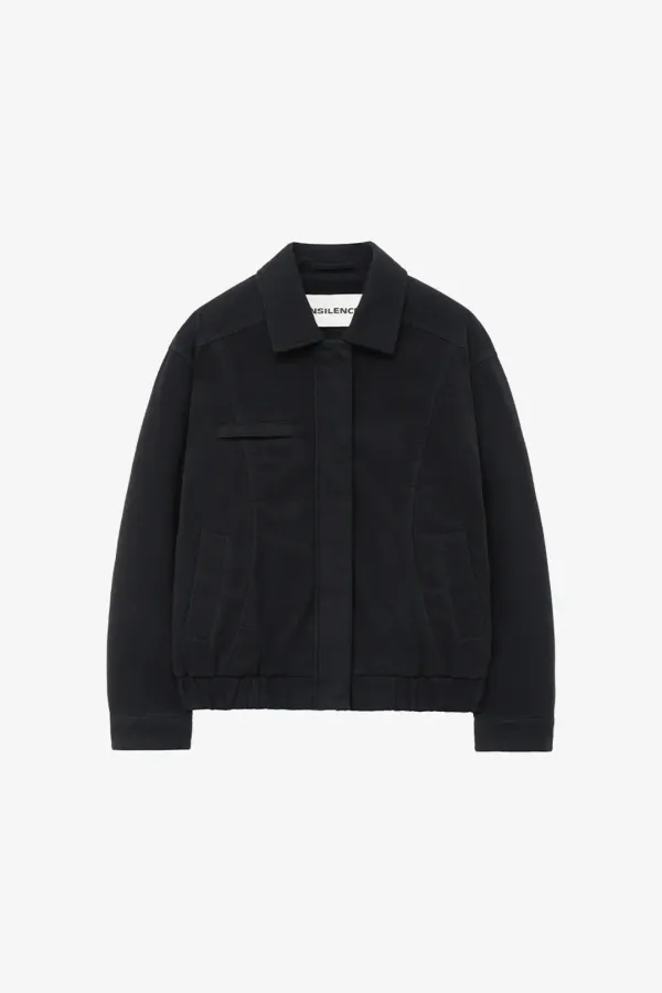 워시드 몰스킨 점퍼 BLACK