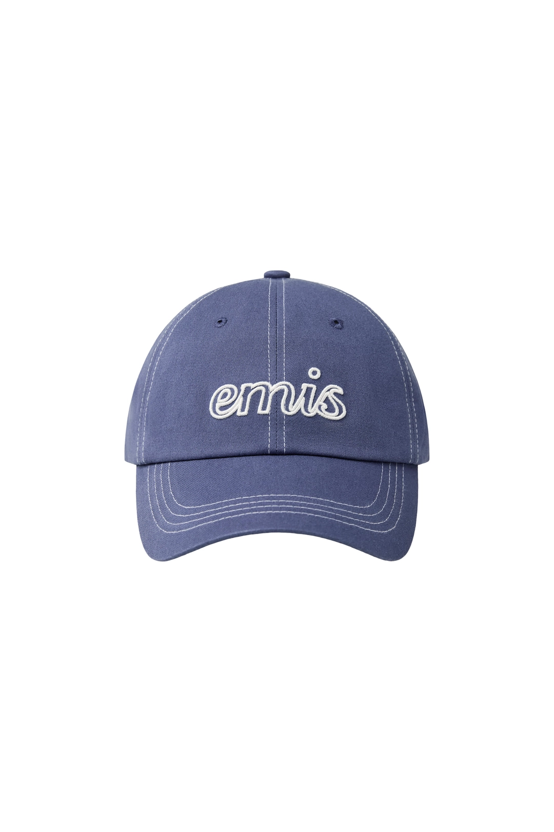 이미스 LETTERING LOGO WHITE STITCH BALL CAP-NAVY 상품 이미지 3