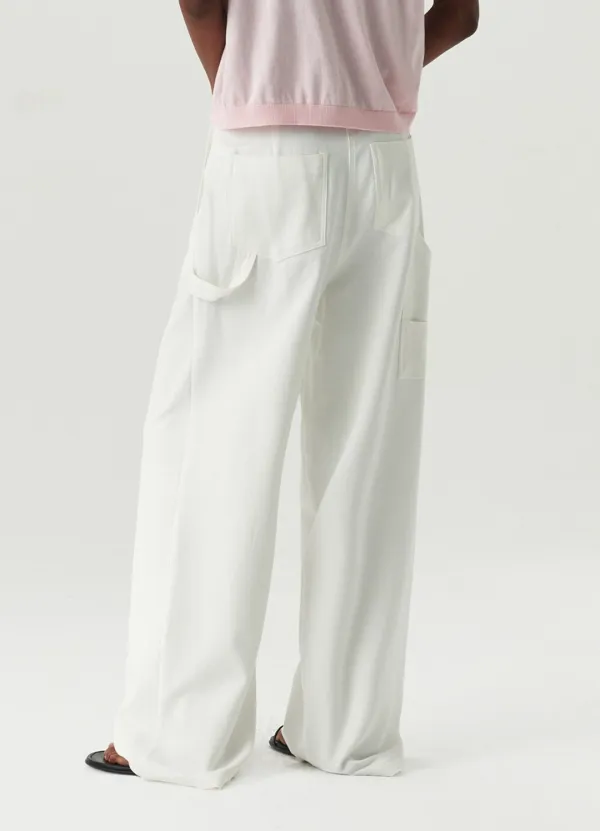 Carpenter Cotton Pants - White