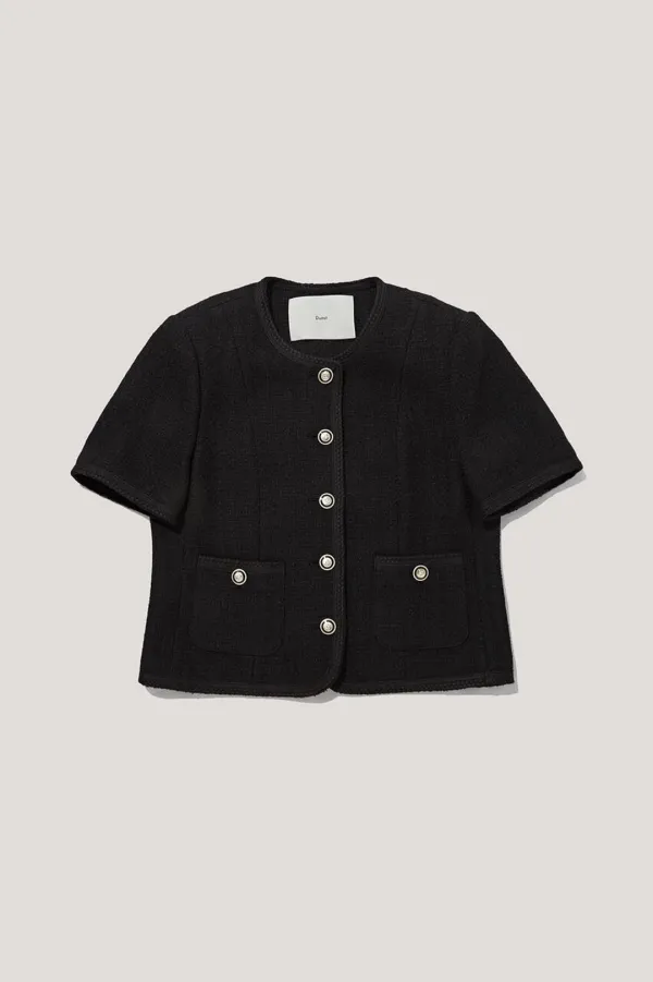 SUMMER TWEED JACKET BLACK