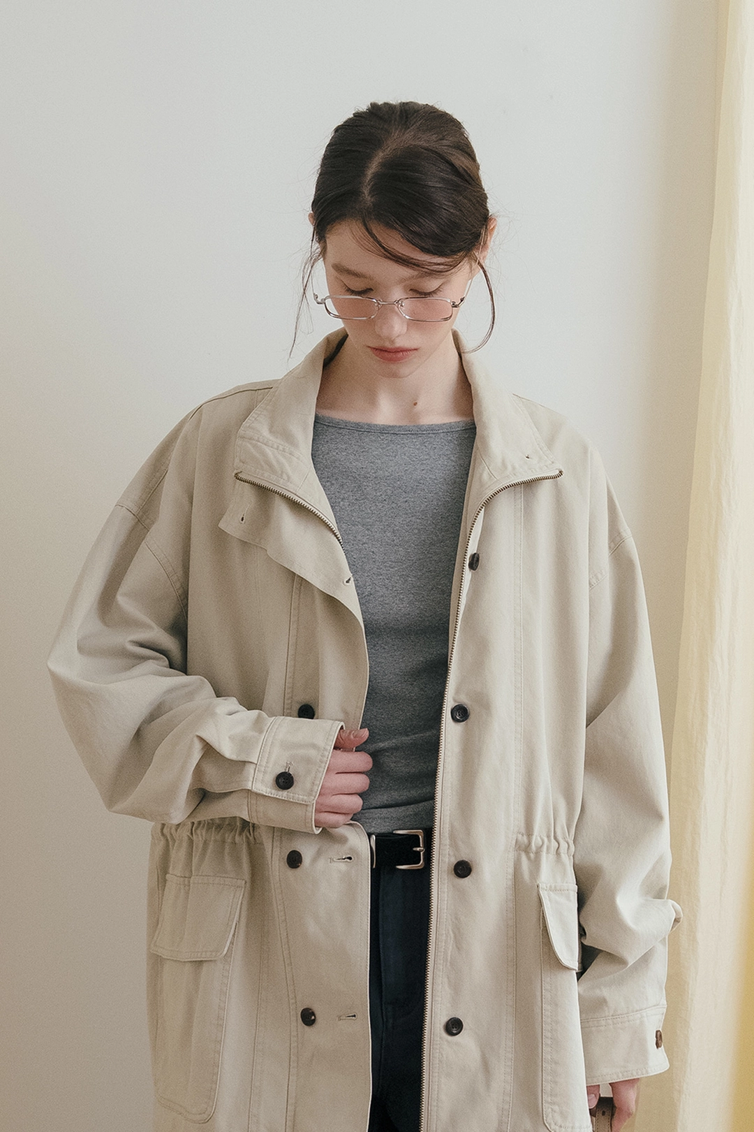 샤드라마 SAND WASHED FIELD JACKET [SAND BEIGE] 상품 이미지 2