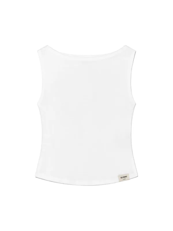 [4th] G SLIT SLEEVELESS TOP (WHITE)