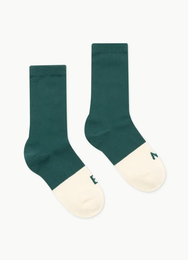 Two-tone ankle socks_Green Multi