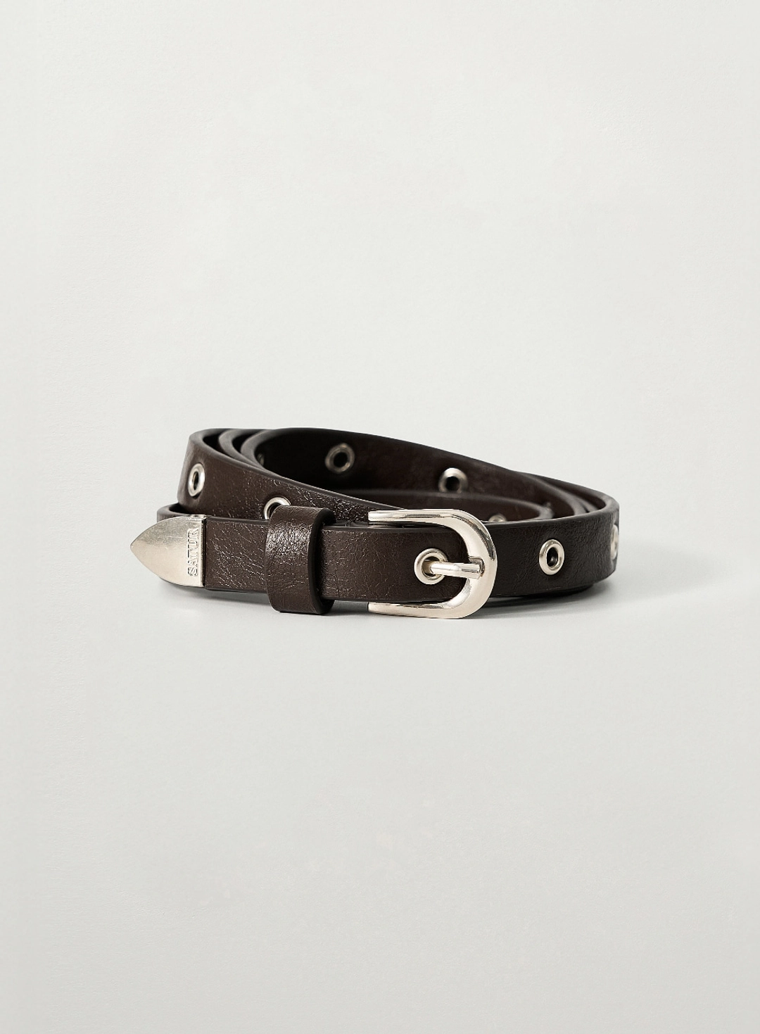 세터 [신예은 Pick] Eyelet Buckle Belt - Brown 상품 이미지 1