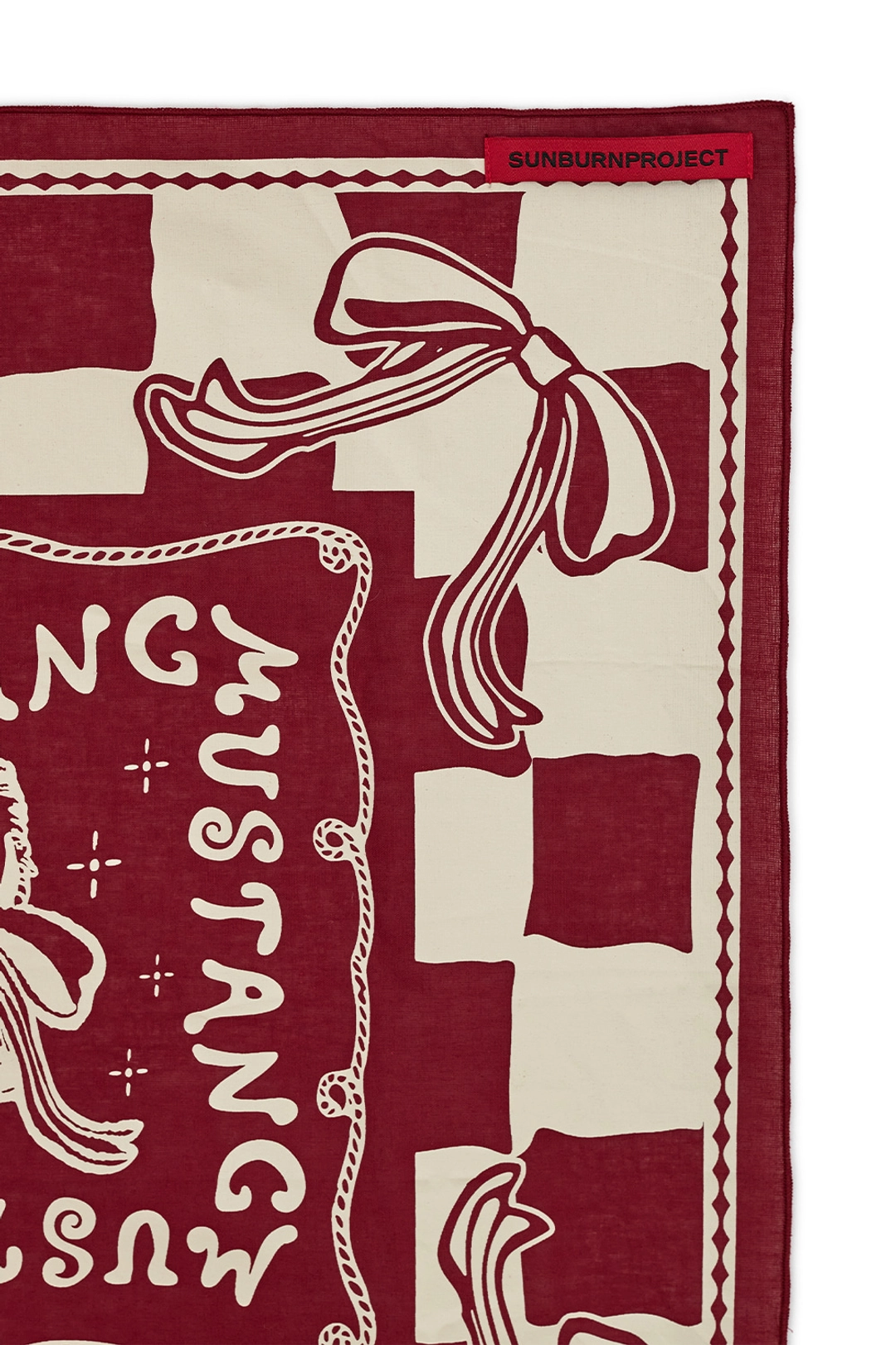 썬번프로젝트 MUSTANG BANDANA, BURGUNDY 상품 이미지 3