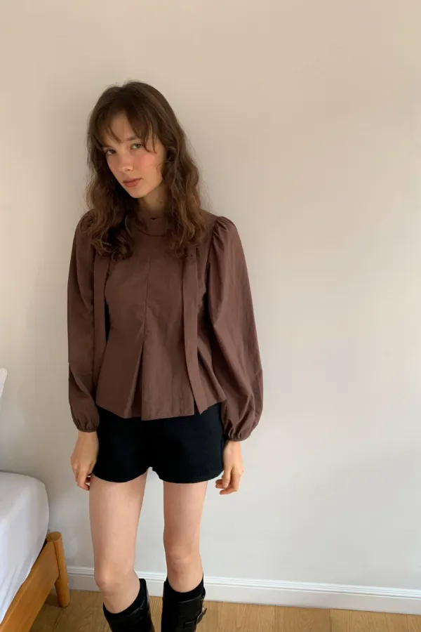 (시즌오프) Popo Blouse / Brown