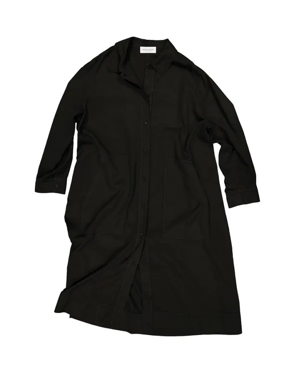 coen dyeing trench coat (black)