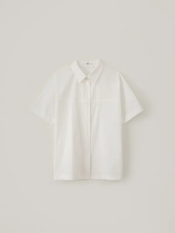 Line Half Shirt - White