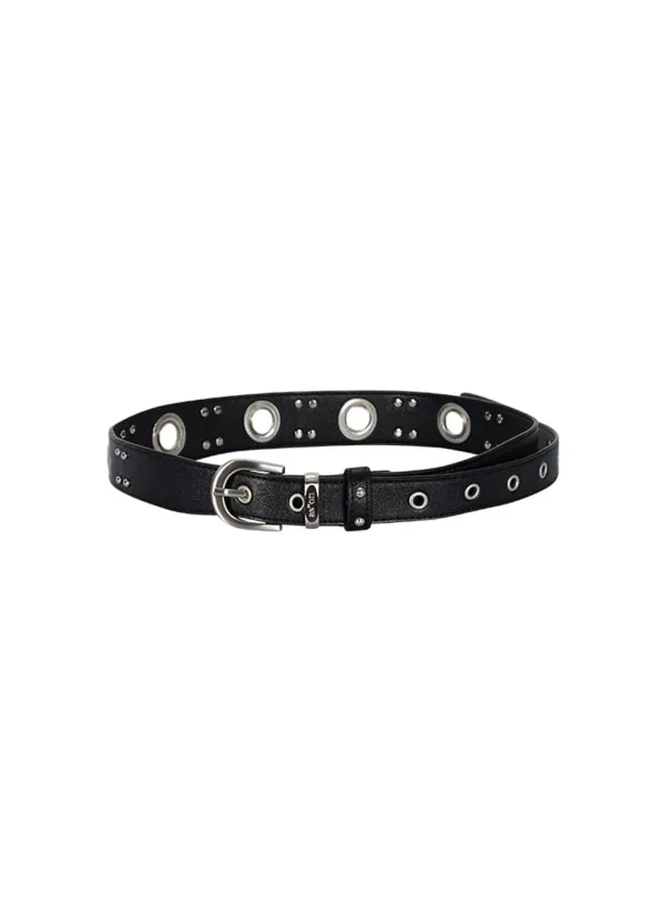 DUET EYELET BELT / BLACK
