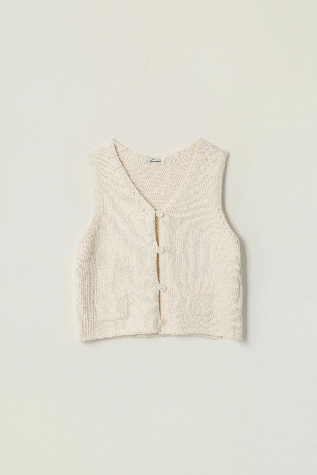세이지먼트 POLLY V NECK VEST_CREAM 상품 이미지 1