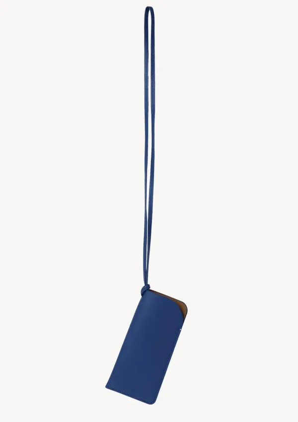 Leather Glasses Case in Blue