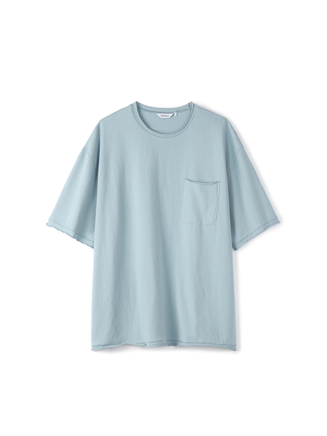 파르티멘토 Raw Edge Pocket Tee_Sky 상품 이미지 3
