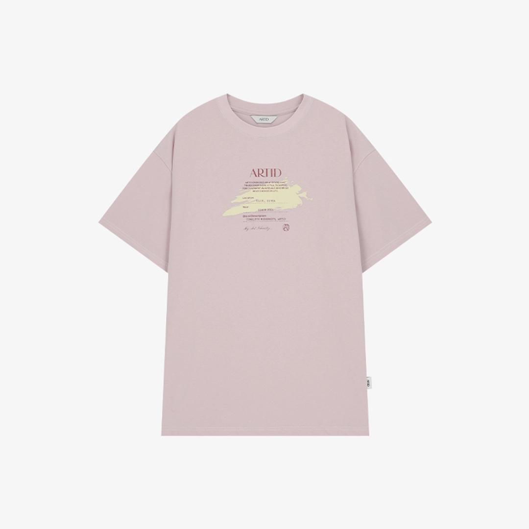 아티드 스프레드 오버핏 반팔 티셔츠_LIGHT PINK 상품 이미지 1